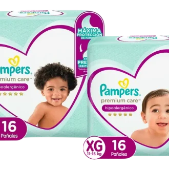 Pañales Pampers Premium Care XG - XXG 16un