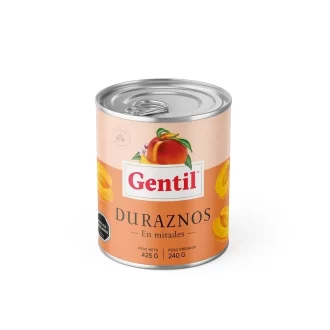 Durazno Gentil Cubito/Mitades 425 G